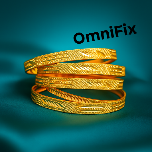 OmniFix® Indian Gold Color 4 Bangles Set