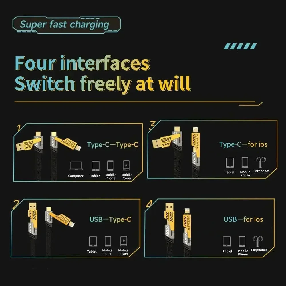 OmniFix® 4 in 1 Multifunctional Data Cable