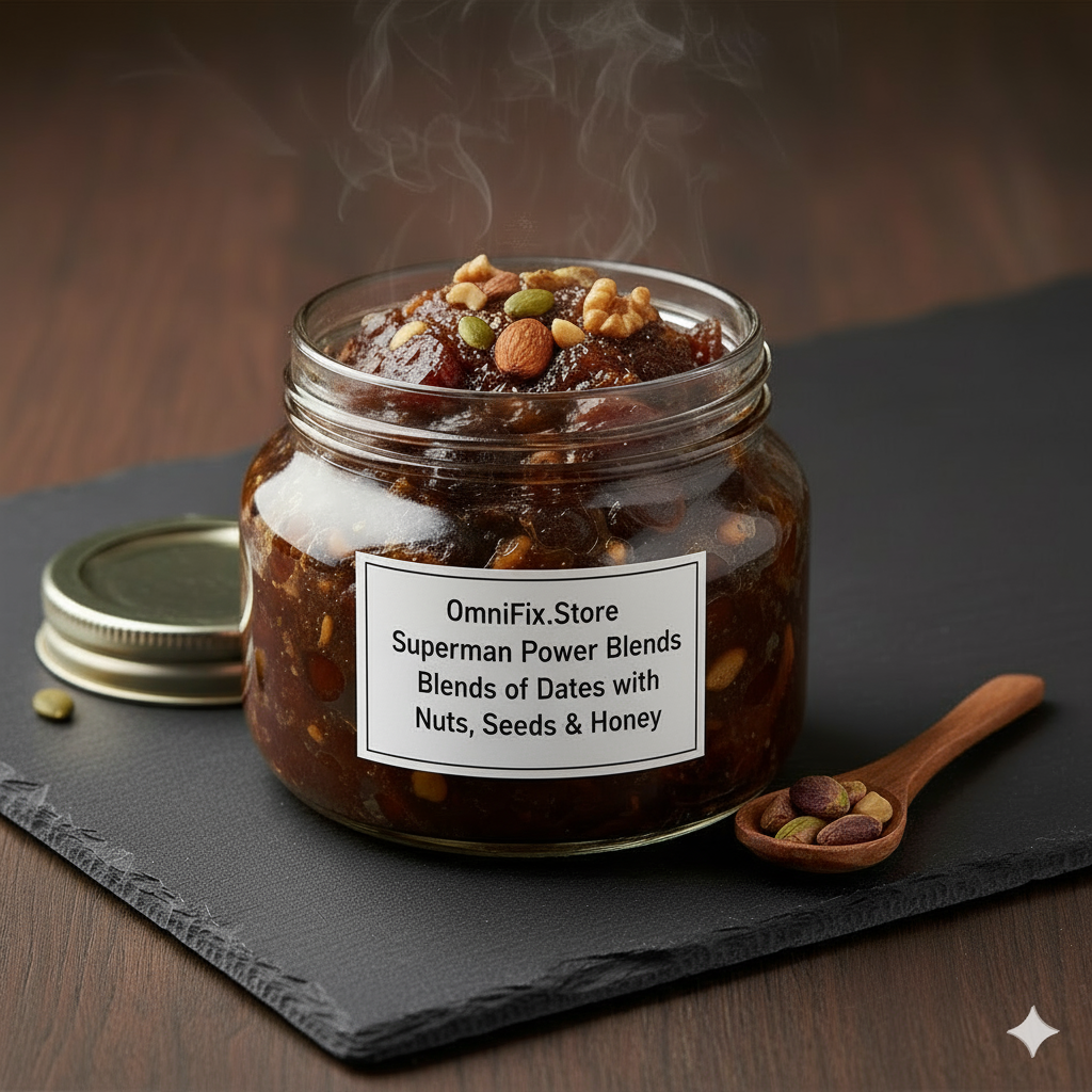 OmniFix® Superman Power Blends of Dates with Nuts, Seeds & Honey