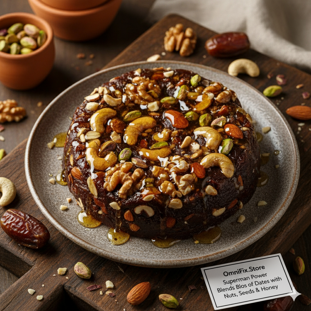 OmniFix® Superman Power Blends of Dates with Nuts, Seeds & Honey