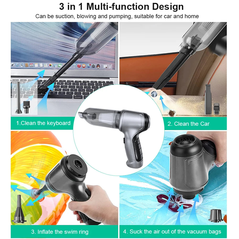 OmniFix® 3 in 1 Portable Car Vacuum Cleaner
